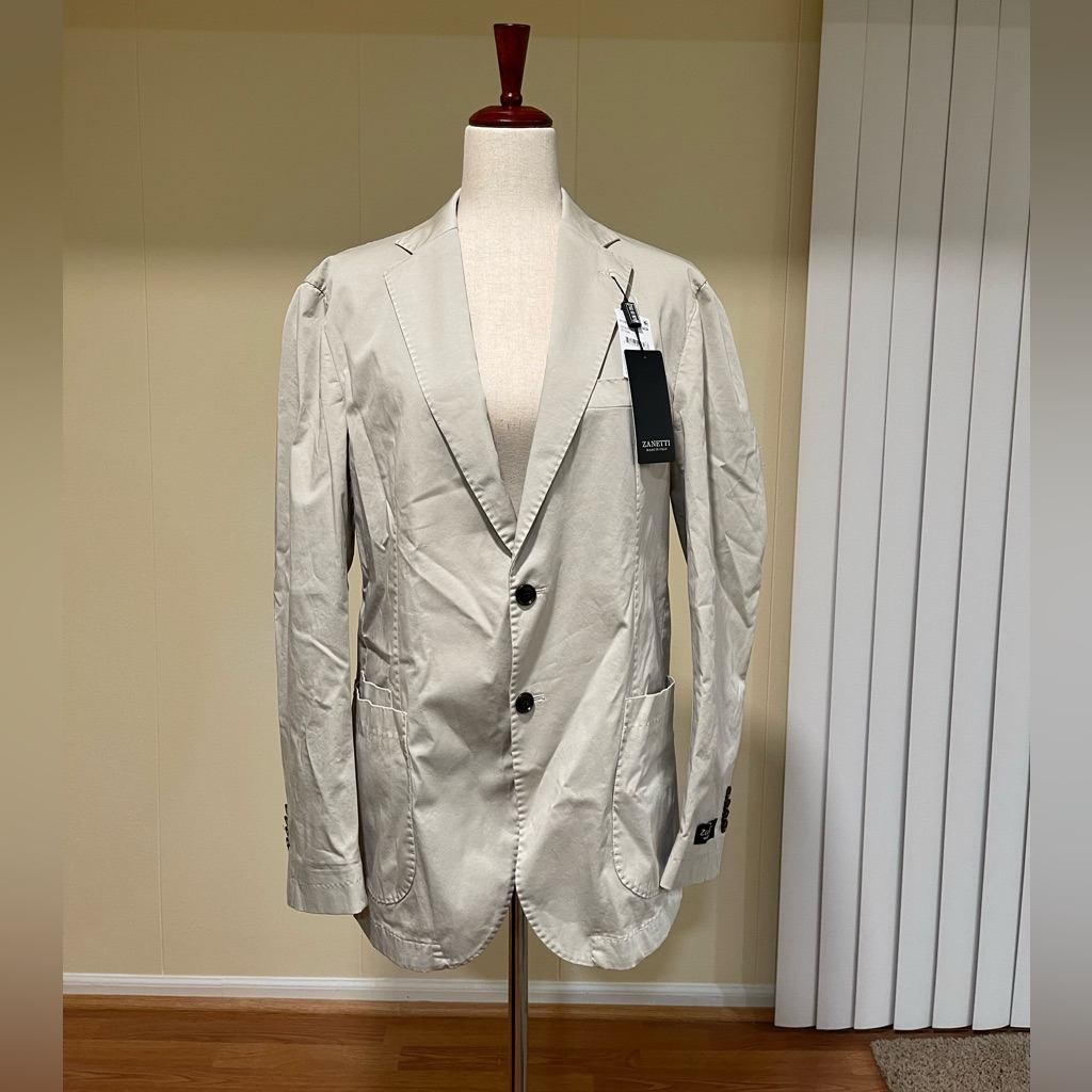 Zanetti Enrico Slim Fit Sport Coat Stone 42r